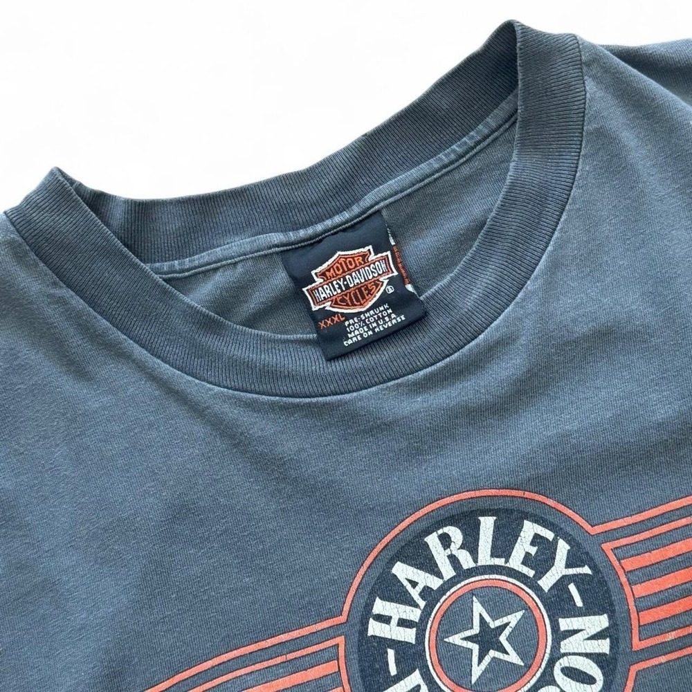 Vintage 90s Harley Davidson Distressed Albuquerque New Mexico Biker T-shirt 3XL - Picture 6 of 8